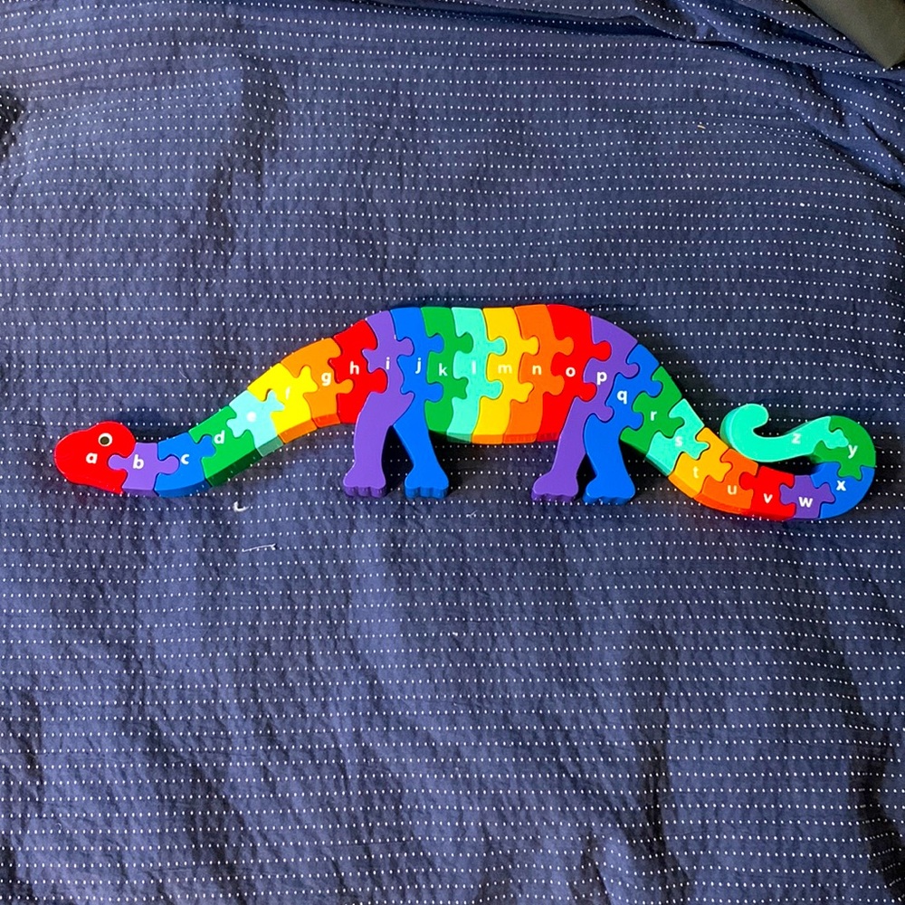 Wooden Alphabet Dinosaur